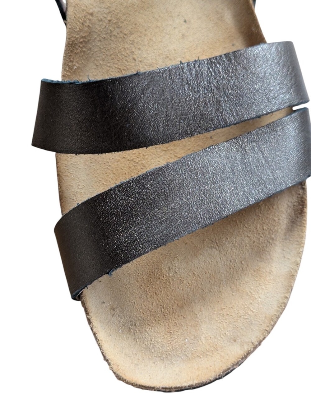 Naot Kayla Wedge Sandal Brown Metallic Leather Size 37 - Picture 7 of 13